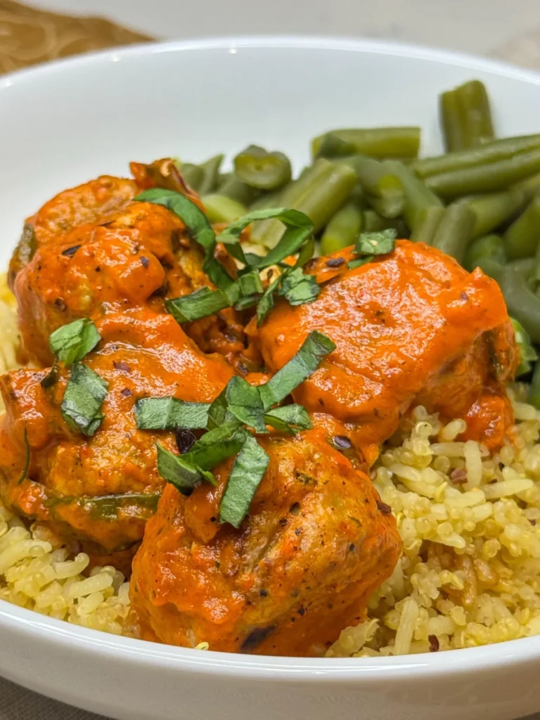 Meatballs in Roasted Red Pepper Sauce